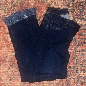 Fray ankle capri/jean